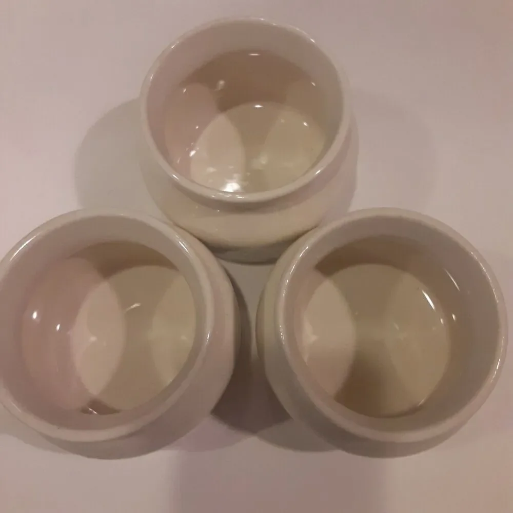 Vintage Oxfordware U.S.A. Mini Crocks Blue/Cream 3x3 Grapes & Figs
